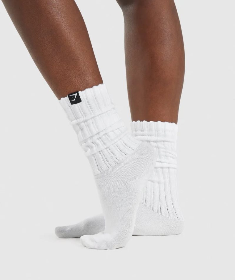 Gymshark Comfy Rest Day Socks White | NZ 9MLAFX